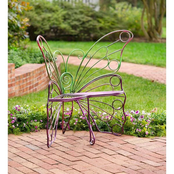 Metal butterfly 2025 chair garden art